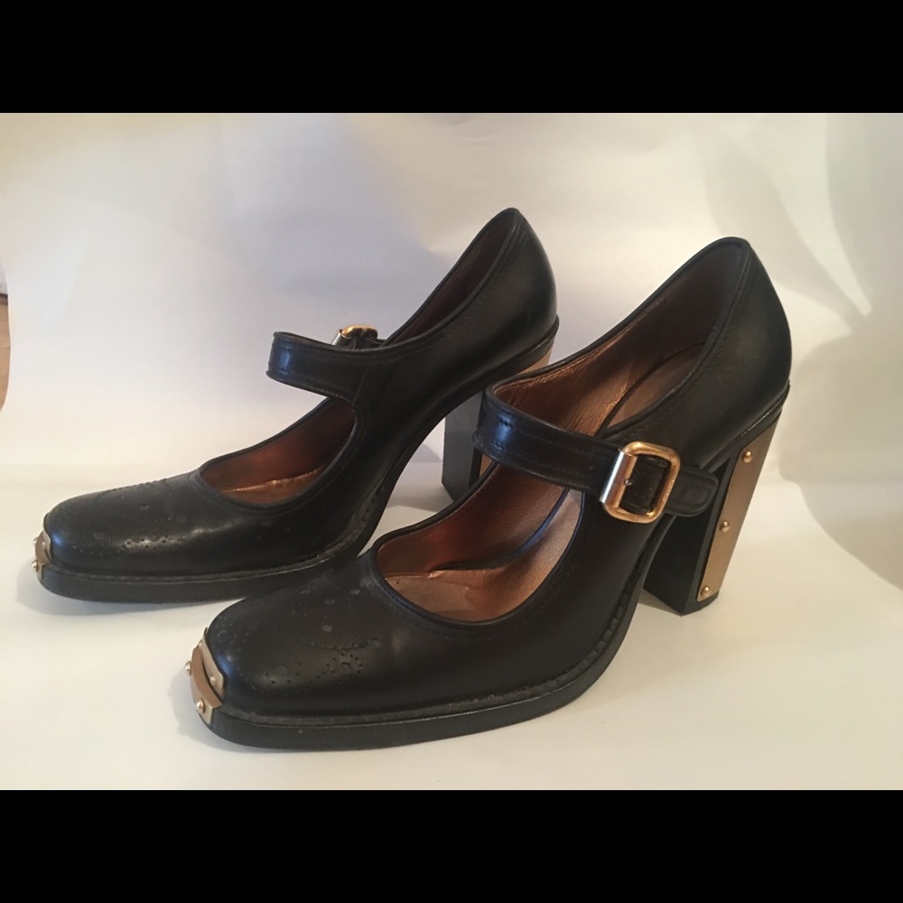 Miu miu leather Mary Jane heels